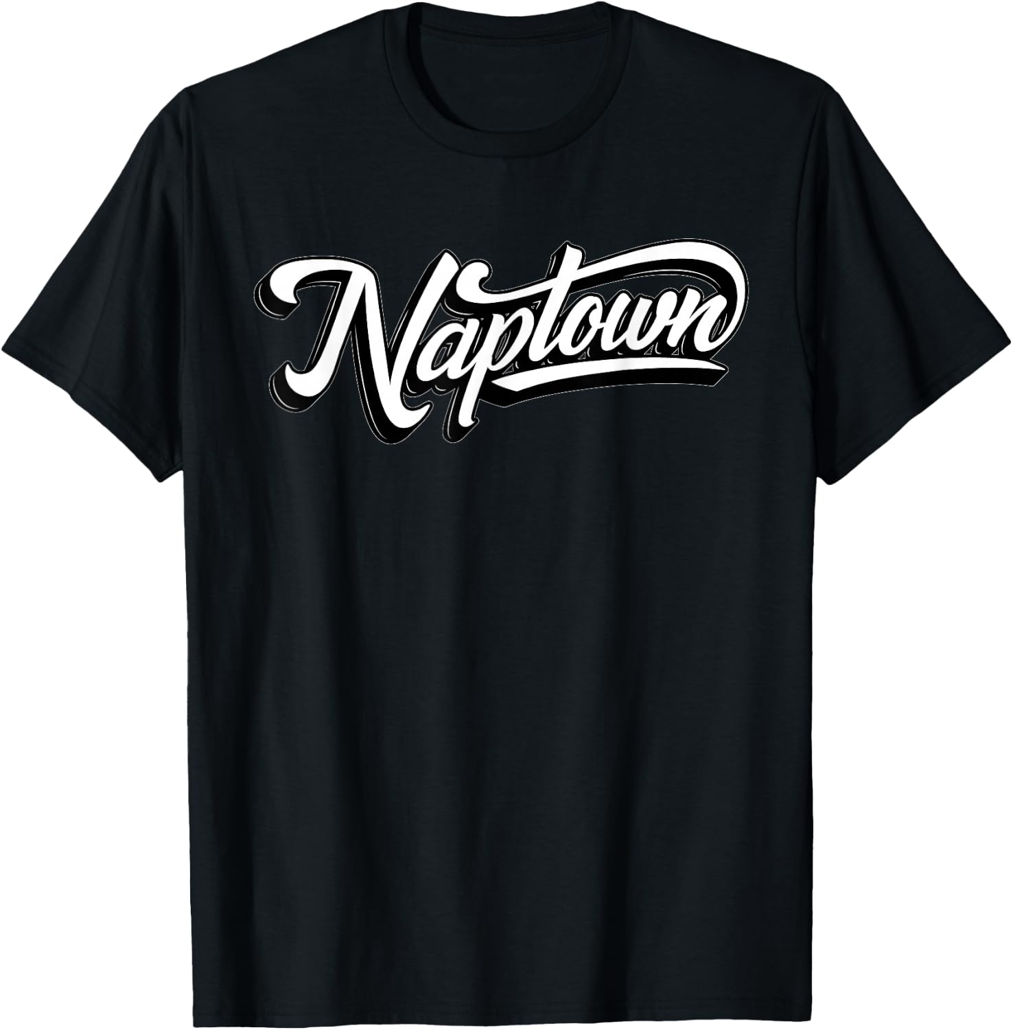 SoIndy's "Naptown" Script Font Indianapolis T-Shirt - T-Shirt | Black