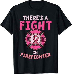 Breast Cancer Awareness with Pink Ribbon T-Shirt - T-Shirt | Black