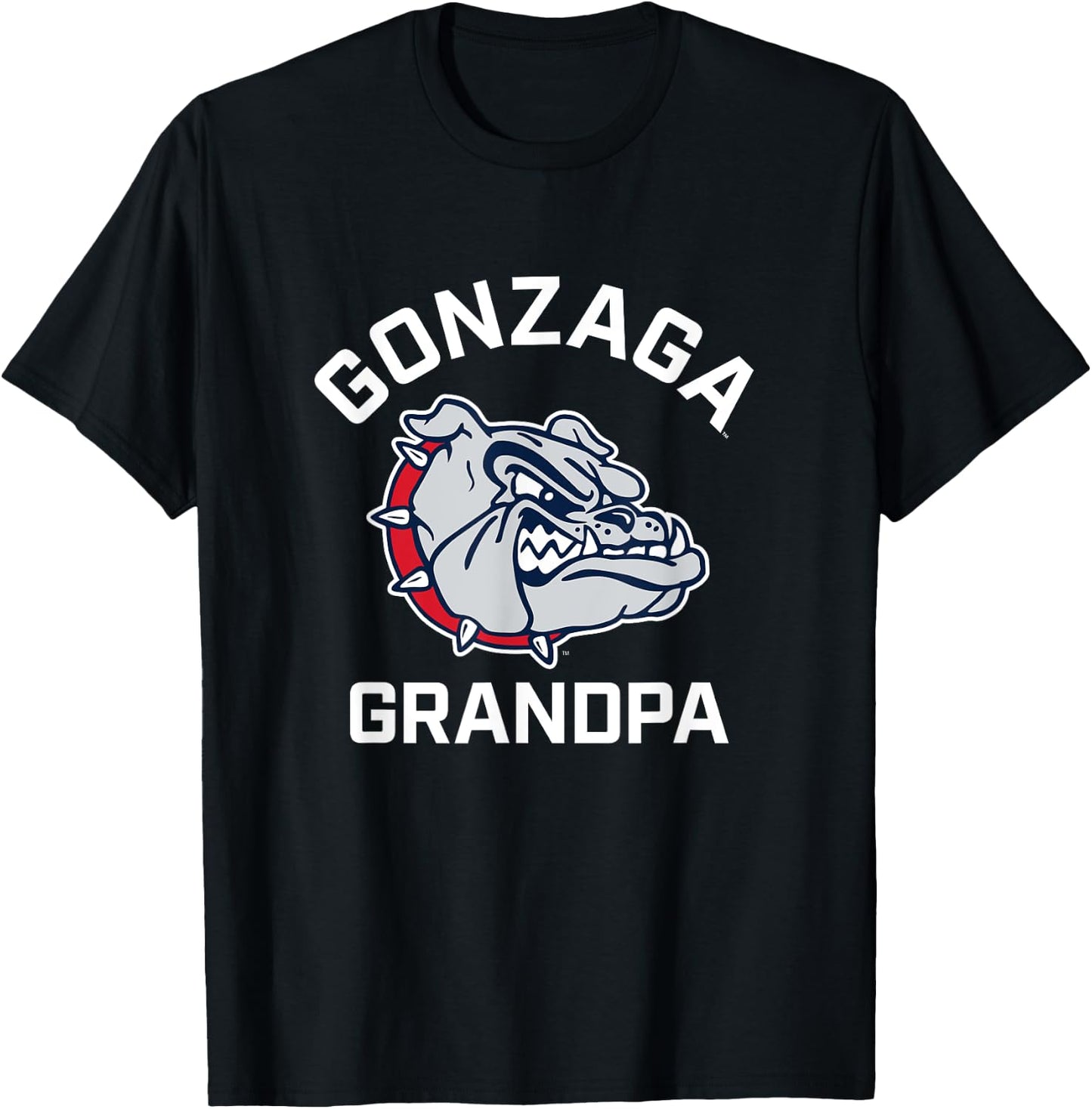 Gonzaga University Bulldogs Arched Grandpa T-Shirt - T-Shirt | Black