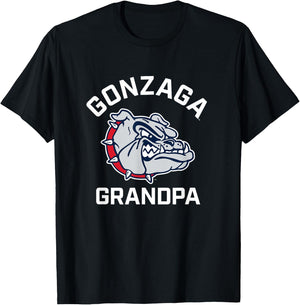 Gonzaga University Bulldogs Arched Grandpa T-Shirt - T-Shirt | Black