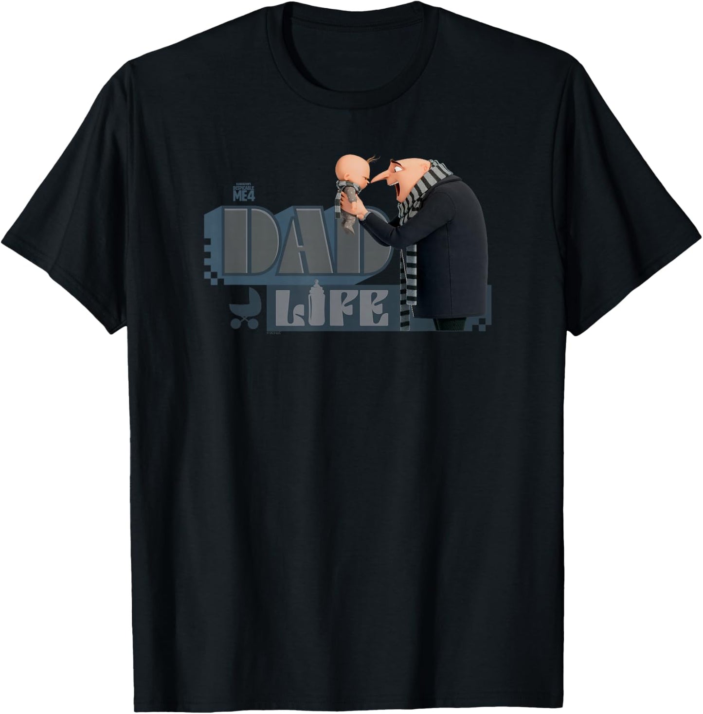 Minions Despicable Me 4 Gru Dad Life T-Shirt - T-Shirt | Black