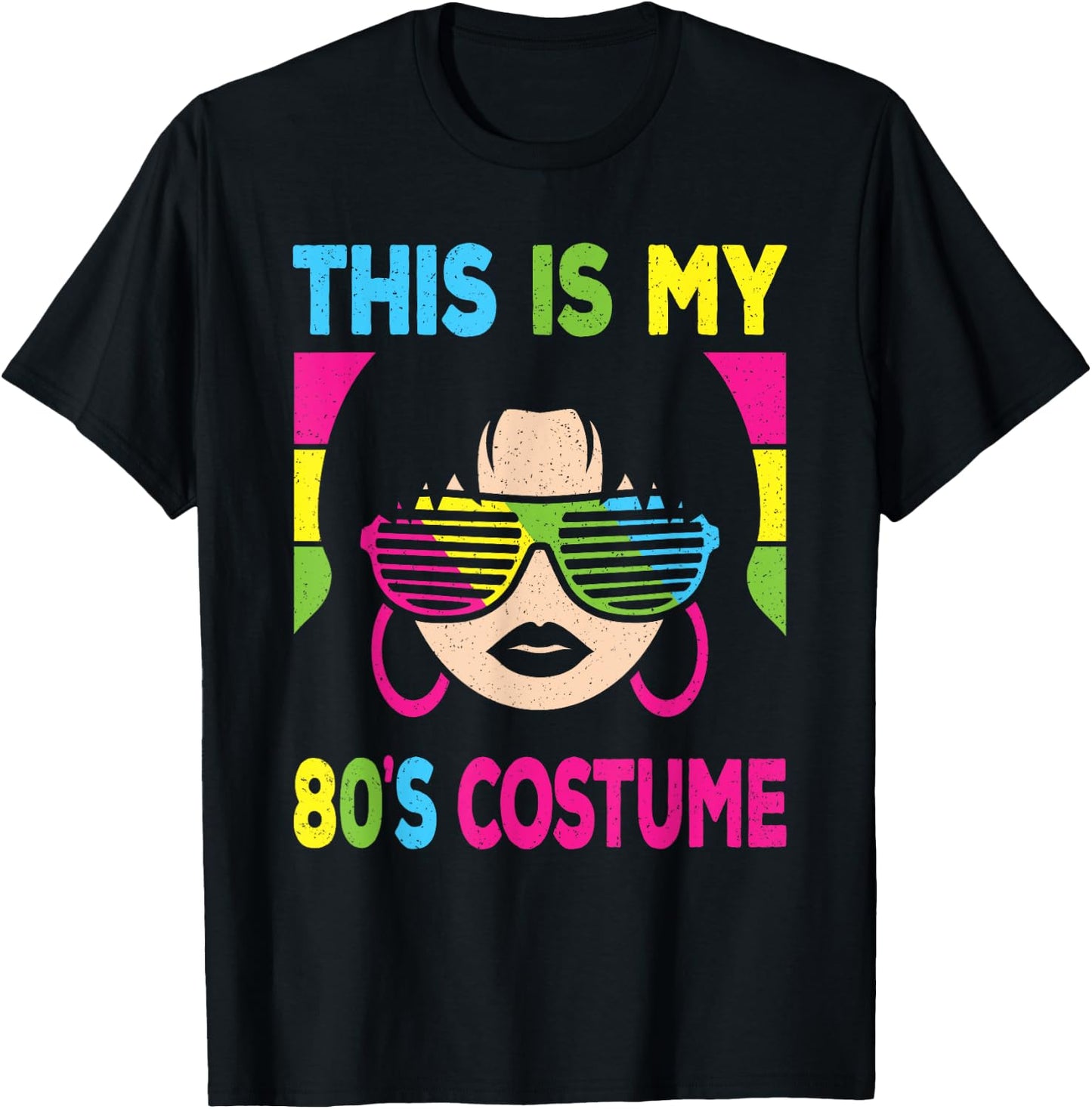 This Is My 80's Costume Women 1980s 80s Outfit Disco Party T-Shirt - T-Shirt | Black