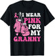 I Wear Pink For My Granny Breast Cancer Grandma For Kids T-Shirt - T-Shirt | Black
