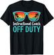 Instructional Coach Off Duty Tropical Summer Vacation T-Shirt - T-Shirt | Black