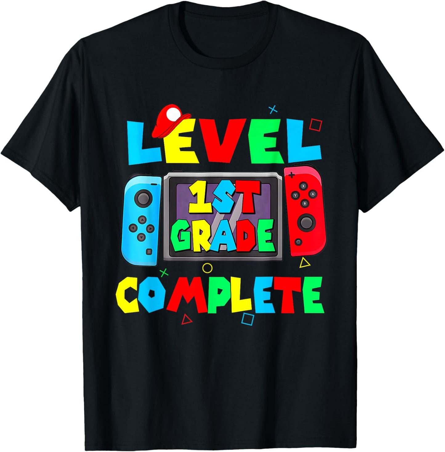 Level 1st grade complete last day of school video game T-Shirt - T-Shirt | Black