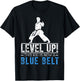 Level Up! This Kid is Now a Blue Belt Karate Award T-Shirt - T-Shirt | Black