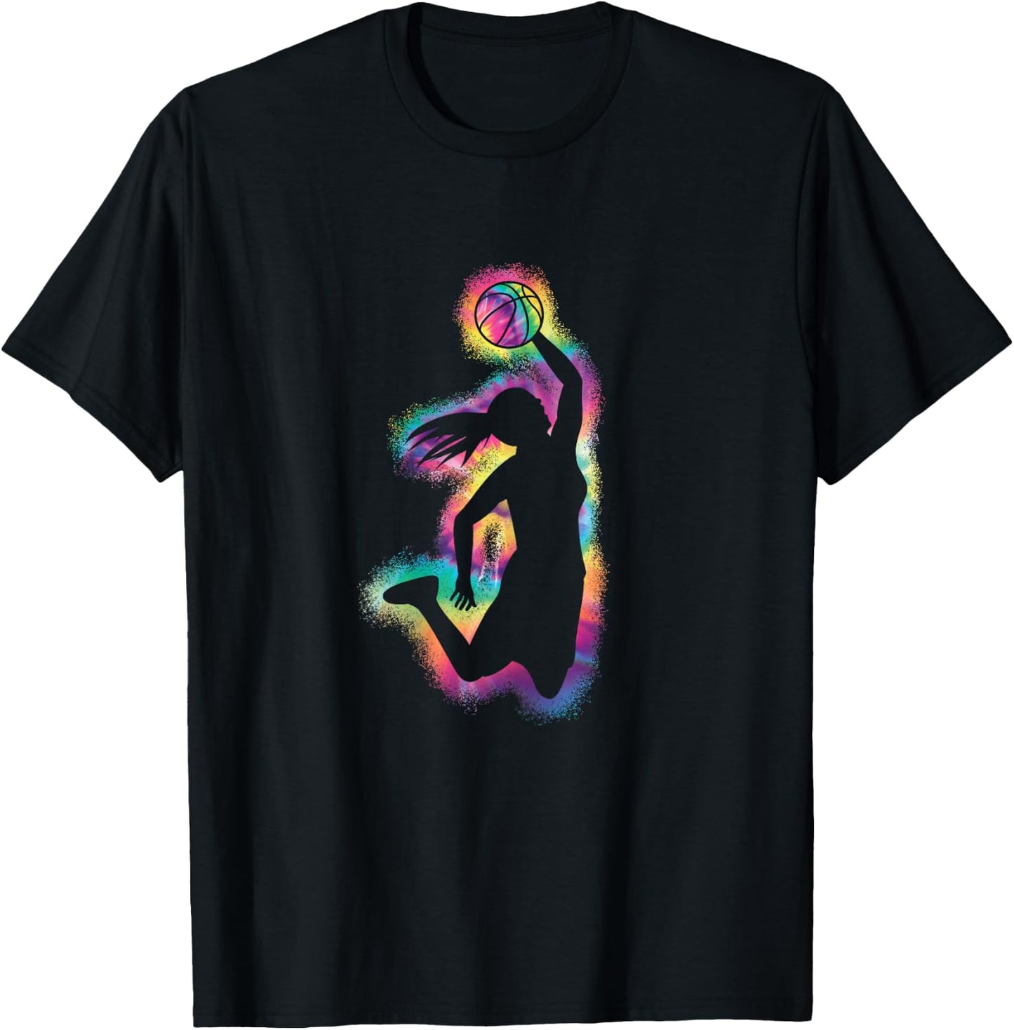 Cute Basketball Player Basketball Lover Women Girls T-Shirt - T-Shirt | Black