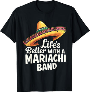 Traditional Mexican Cultural Music Mariachi Lover Fiesta T-Shirt - T-Shirt | Black