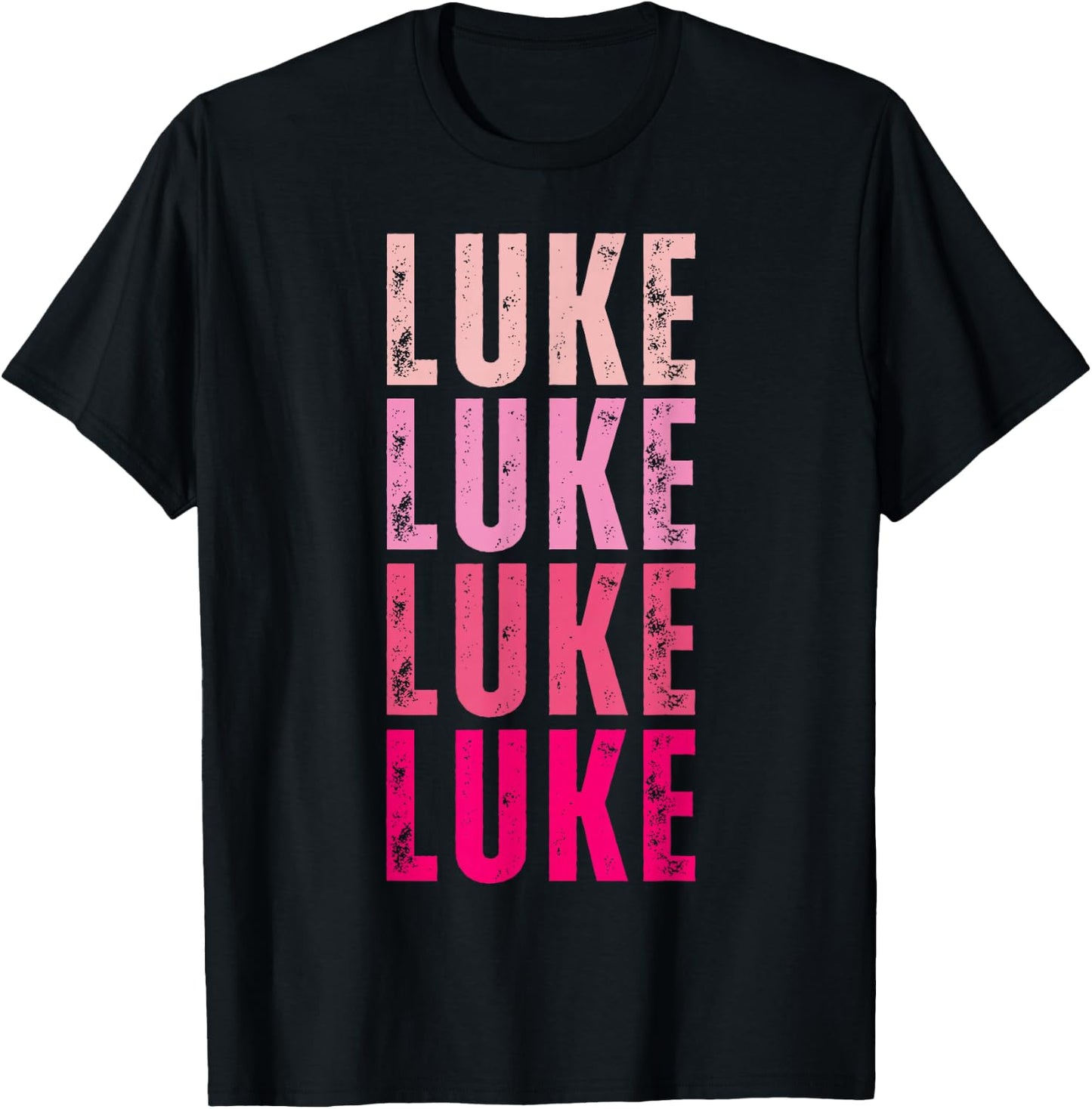 Personalized Name Luke I Love Luke Vintage T-Shirt - T-Shirt | Black