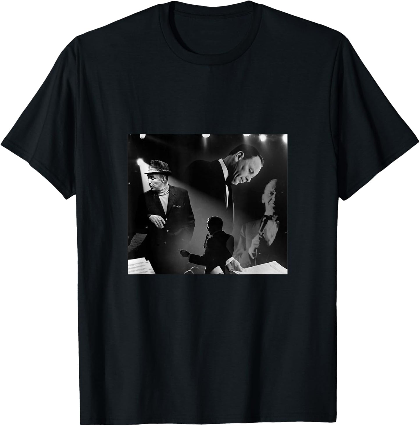 Great Moment Store Frank Sinatra Black -Adults Small Modern Casual T-Shirt - T-Shirt | Black