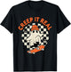 Vintage Retro Halloween Creep It Real Ghost Boy Fall Season T-Shirt - T-Shirt | Black