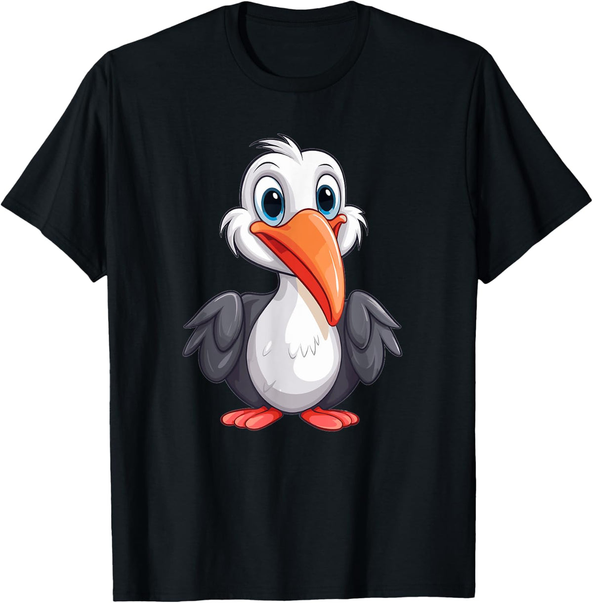 Cute Pelican I Kids Pelican T-Shirt - T-Shirt | Black