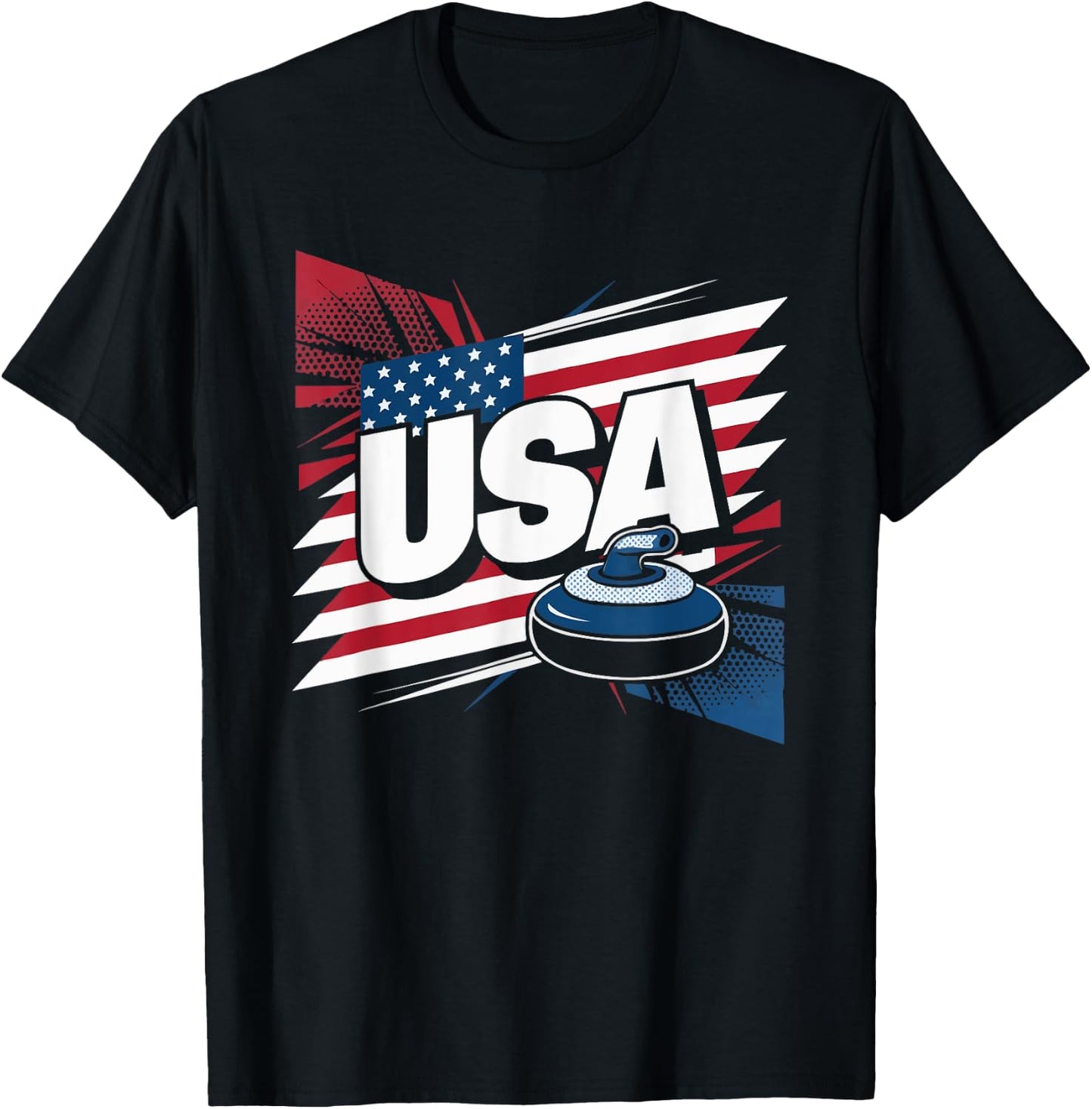 Curling Player Curler Sport Lover Curling Stone T-Shirt - T-Shirt | Black