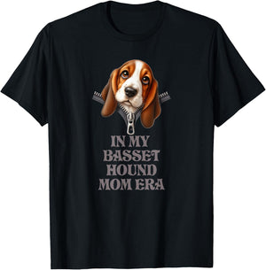 In My Basset Hound Mom Era T-Shirt - T-Shirt | Black