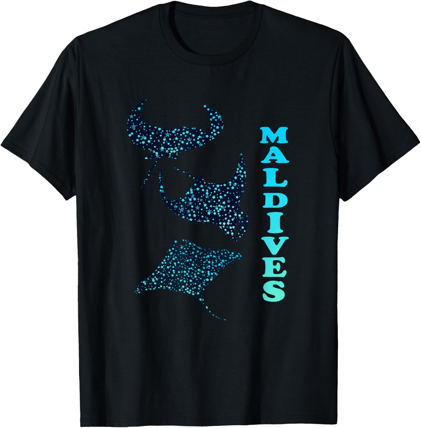 Manta Ray Maldives T-Shirt - T-Shirt | Black