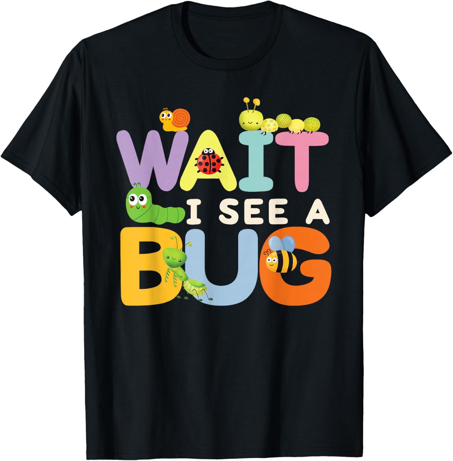 Funny Bug Insects Lovers Entomology Students Boys Girls Kids T-Shirt - T-Shirt | Black