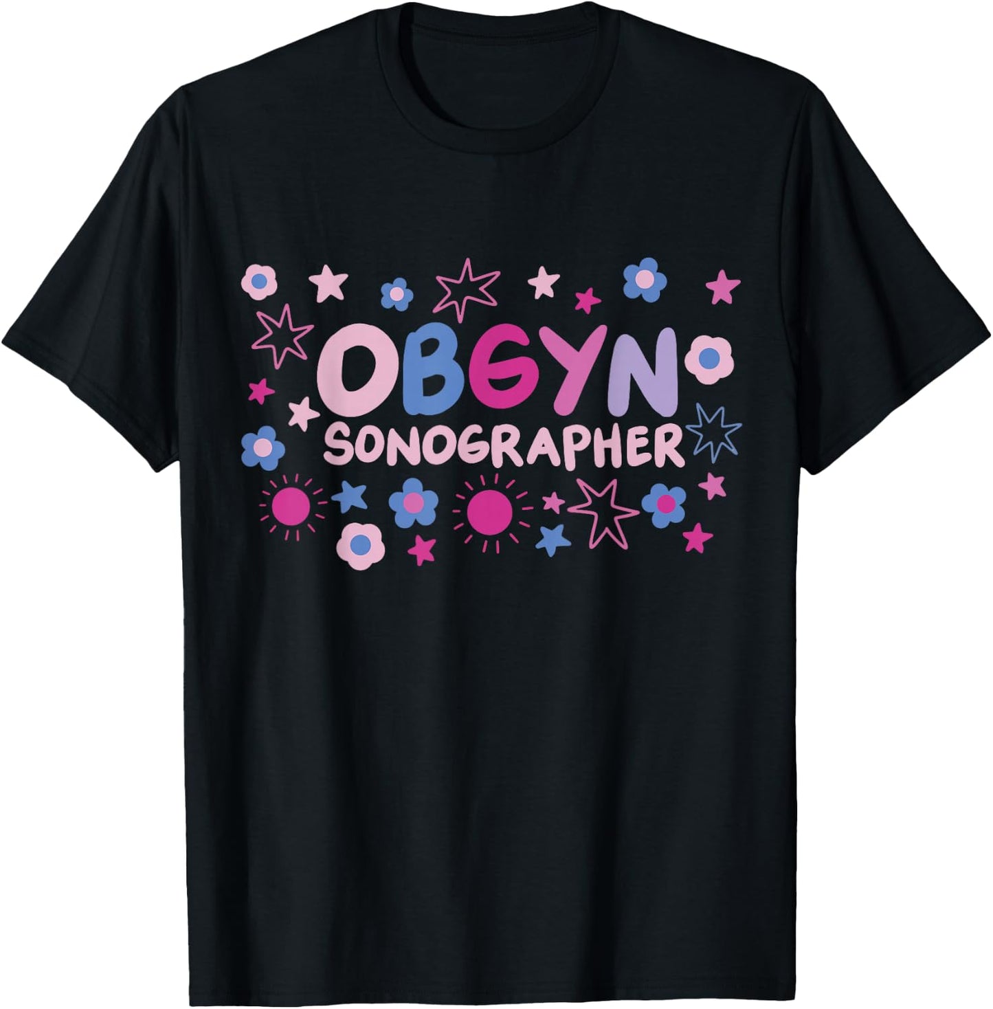 Obgyn Sonographer T-Shirt - T-Shirt | Black