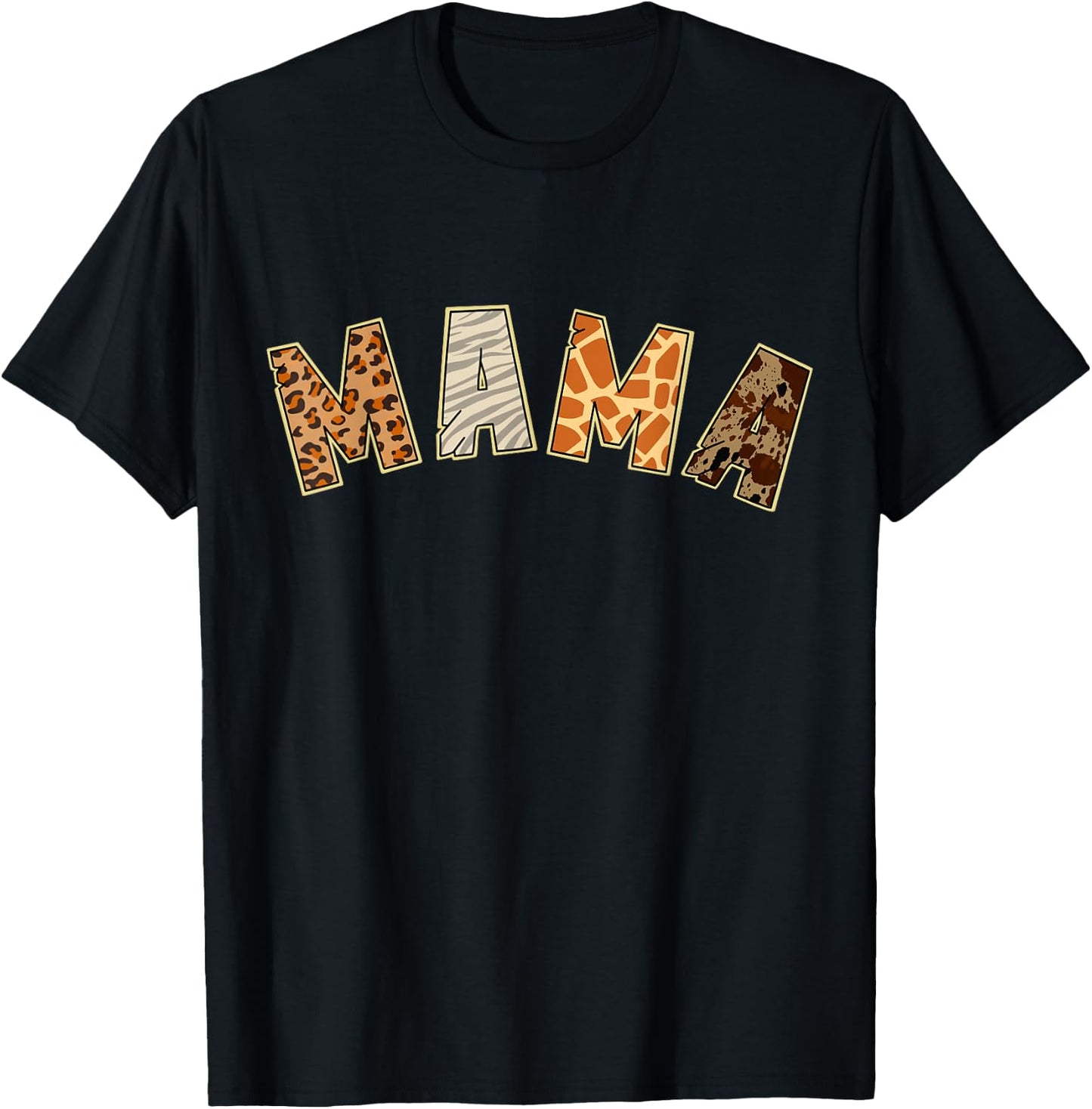 Mama Animal Print Leopard Cheetah T-Shirt - T-Shirt | Black