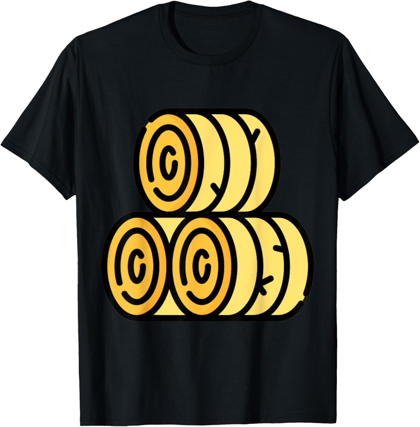 Hay Bale Farm Farming T-Shirt - T-Shirt | Black