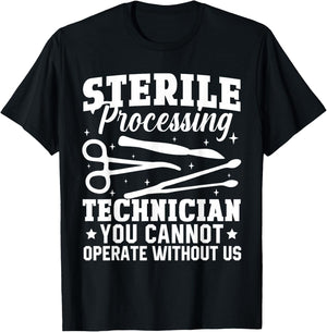 Sterile Processing Technician Instruments Tech Certification T-Shirt - T-Shirt | Black