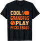 Cool Grandpas Play Pickleball | Pickleball Grandpa T-Shirt - T-Shirt | Black