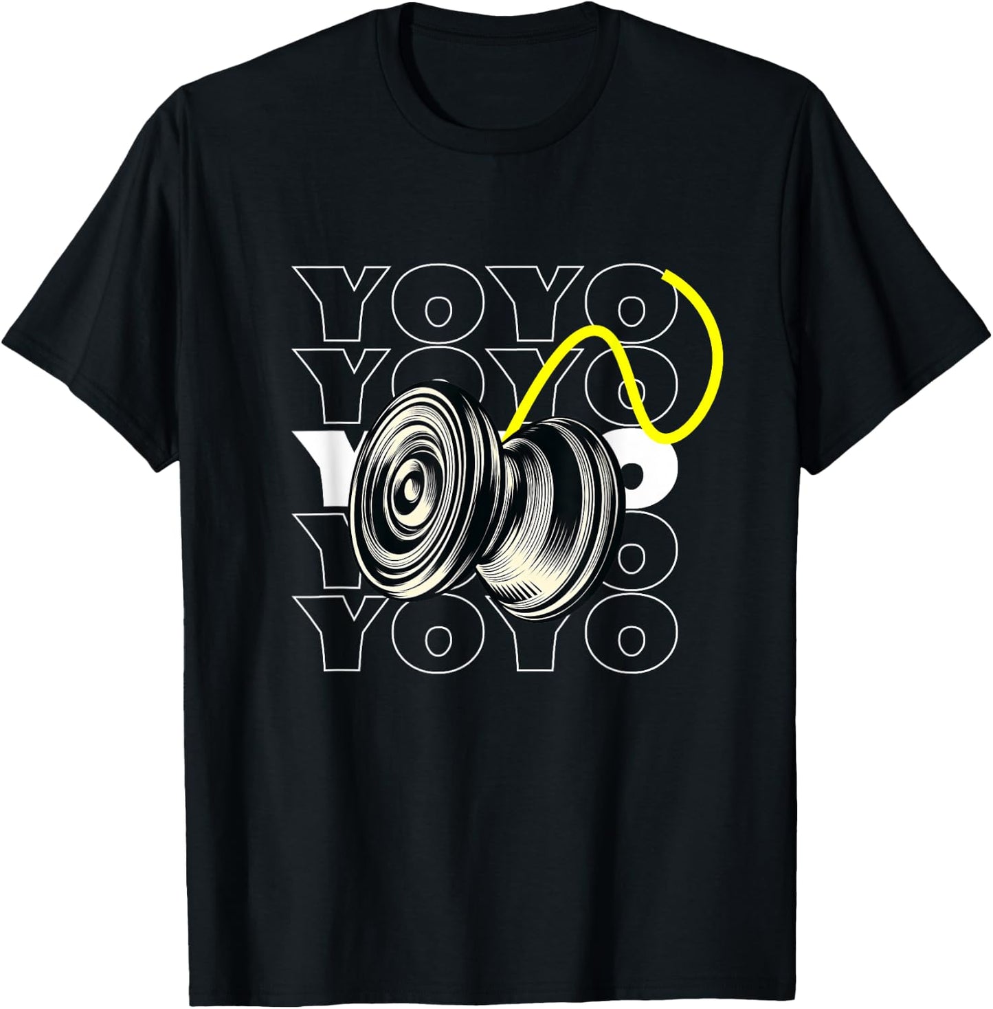 Retro Style Vintage Yoyo Lover Toy Game Pastime YOYO T-Shirt - T-Shirt | Black