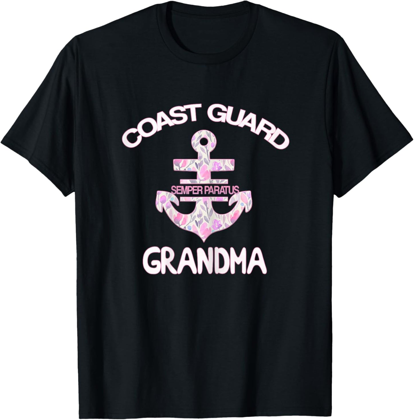 Coast Guard Grandma Granny Teeshirt Gift T-Shirt - T-Shirt | Black