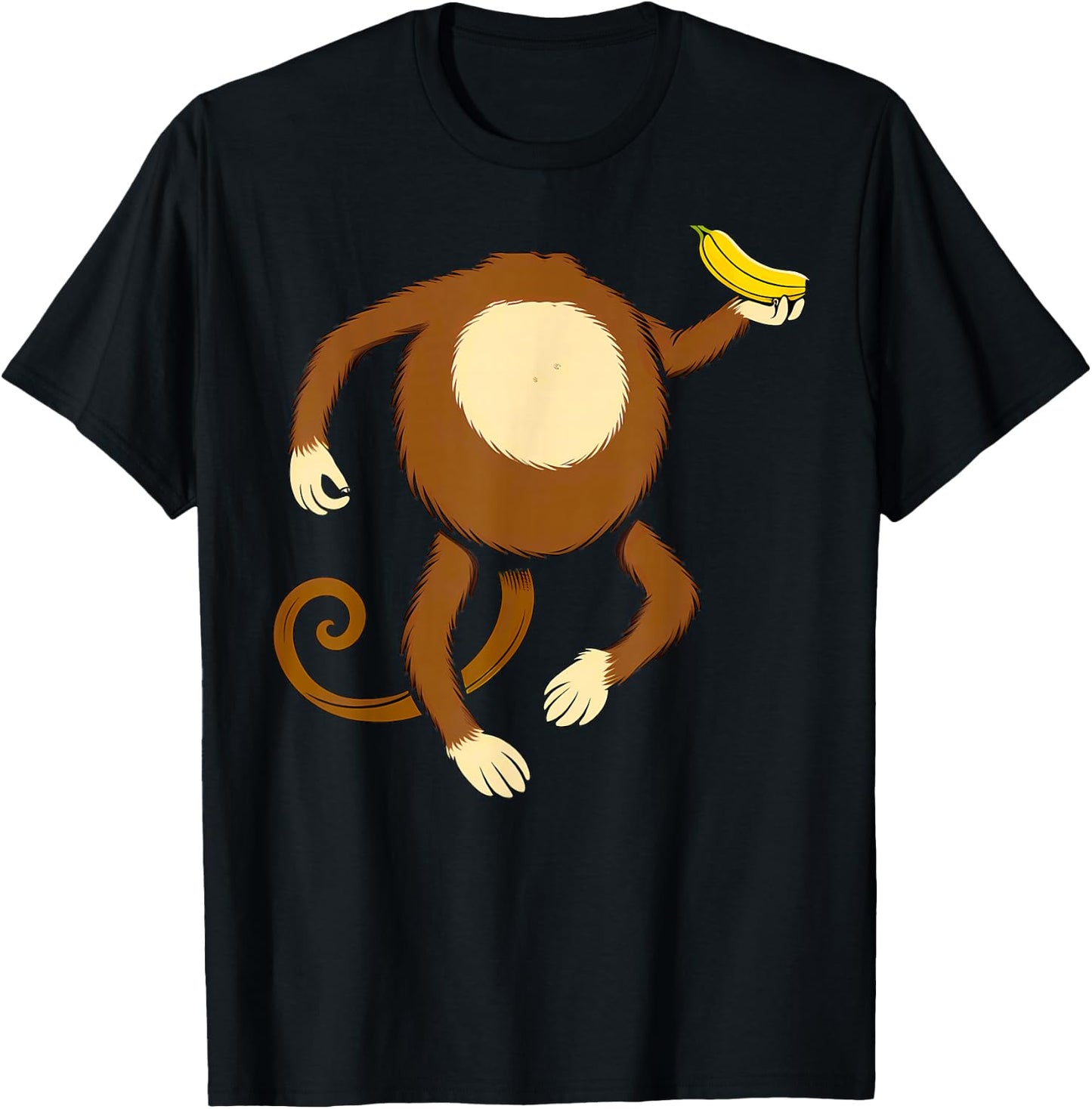 Monkey Holding Banana Halloween Costume T-Shirt - T-Shirt | Black