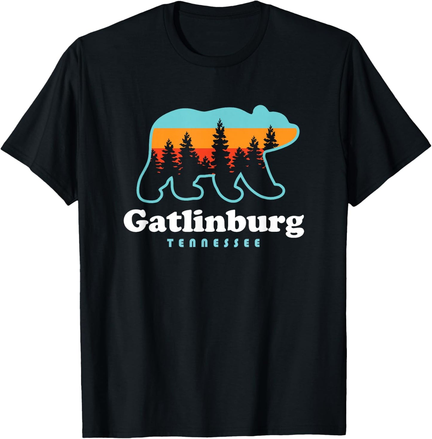 Gatlinburg Tennessee Bear Great Smoky Mountains T-Shirt - T-Shirt | Black