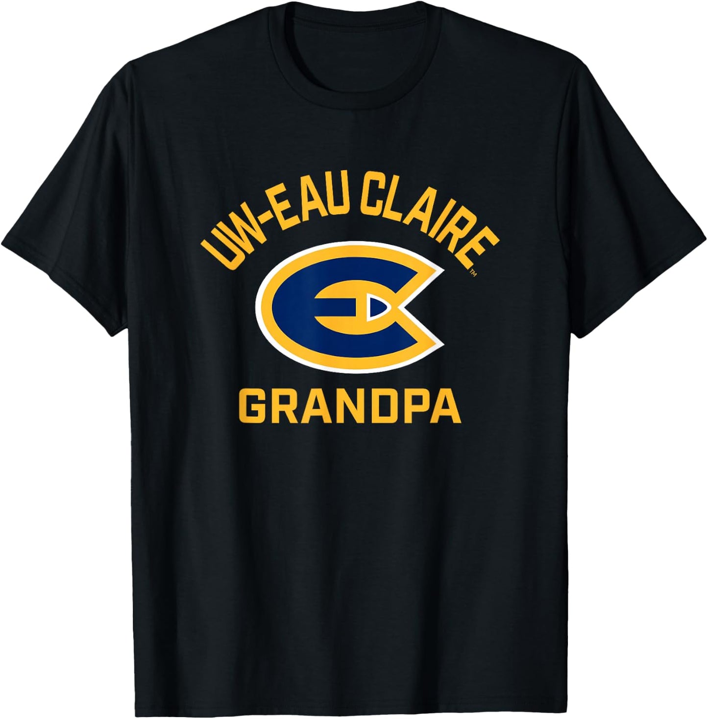 University of Wisconsin-Eau Claire Blugolds Arched Grandpa T-Shirt - T-Shirt | Black