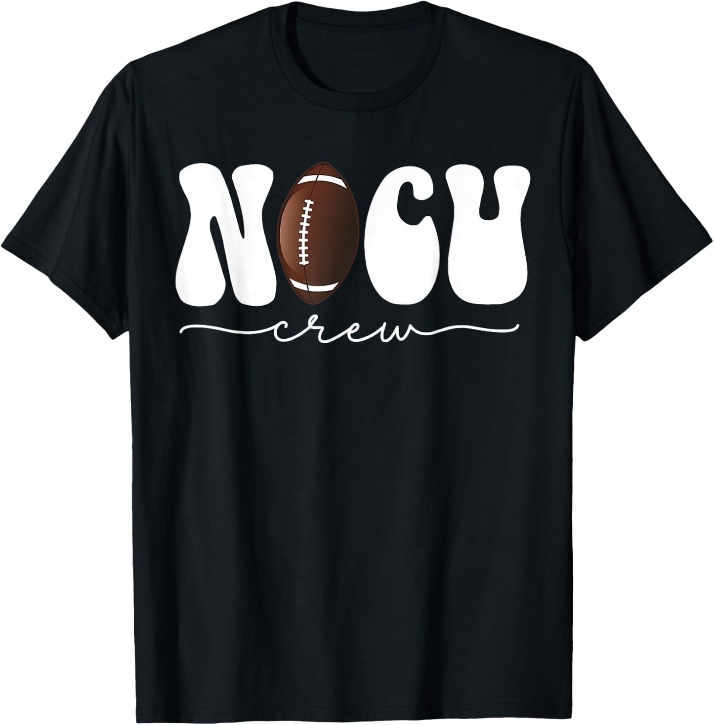 Football NICU Nurse Sports Nurse Appreciation Nurses Week T-Shirt - T-Shirt | Black