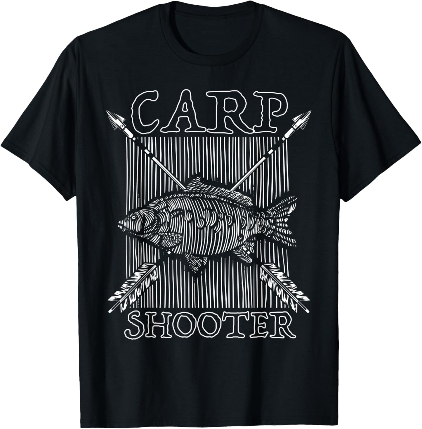 Bowfishing Bow Hunting For Fish: Carp Shooter T-Shirt - T-Shirt | Black