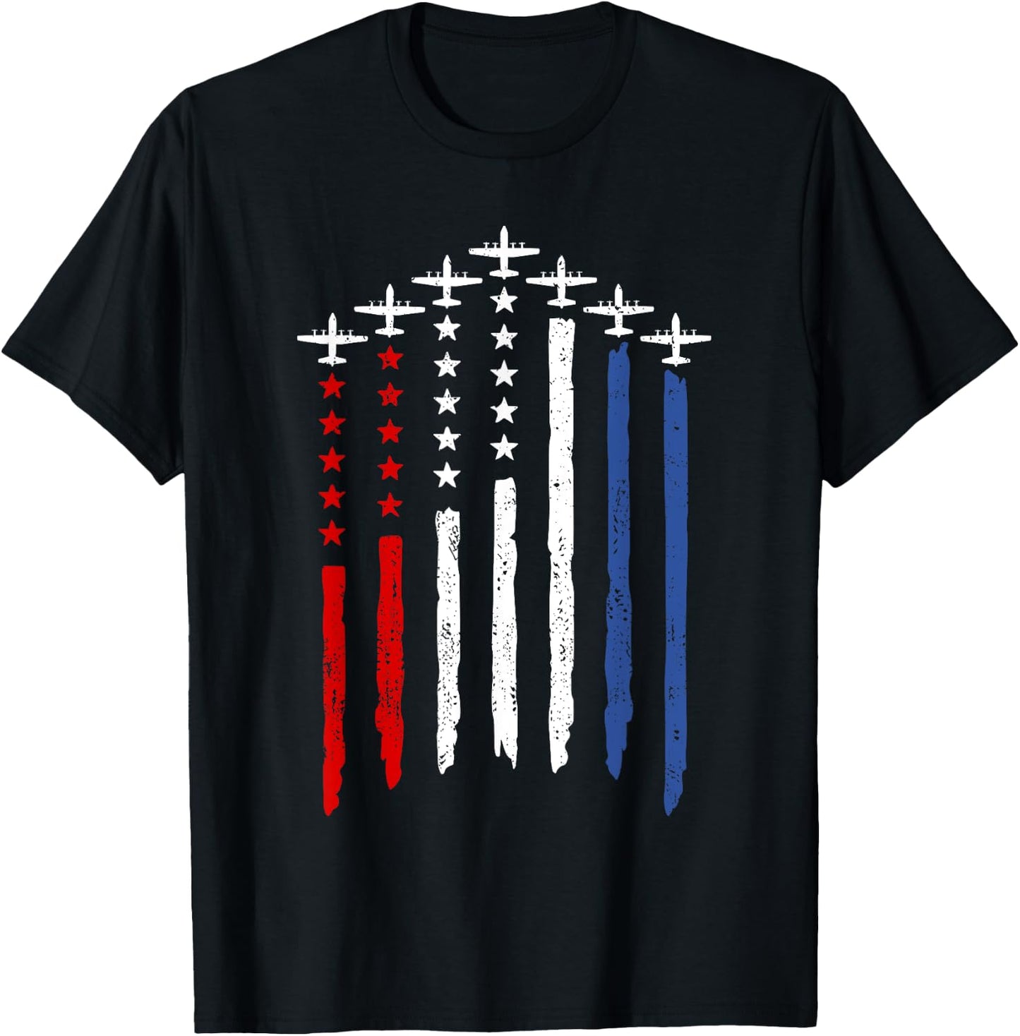 C-130 Hercules American USA Military Airplane T-Shirt - T-Shirt | Black