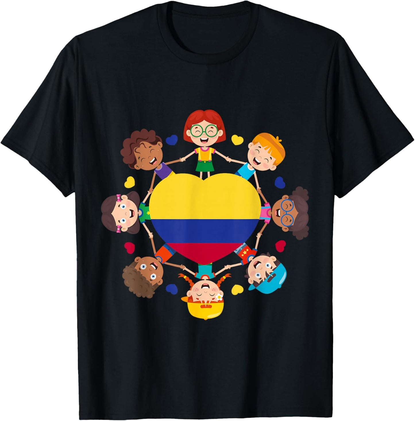 Colombia Hispanic Heritage Toddler Colombian Boys Girls Kids T-Shirt - T-Shirt | Black