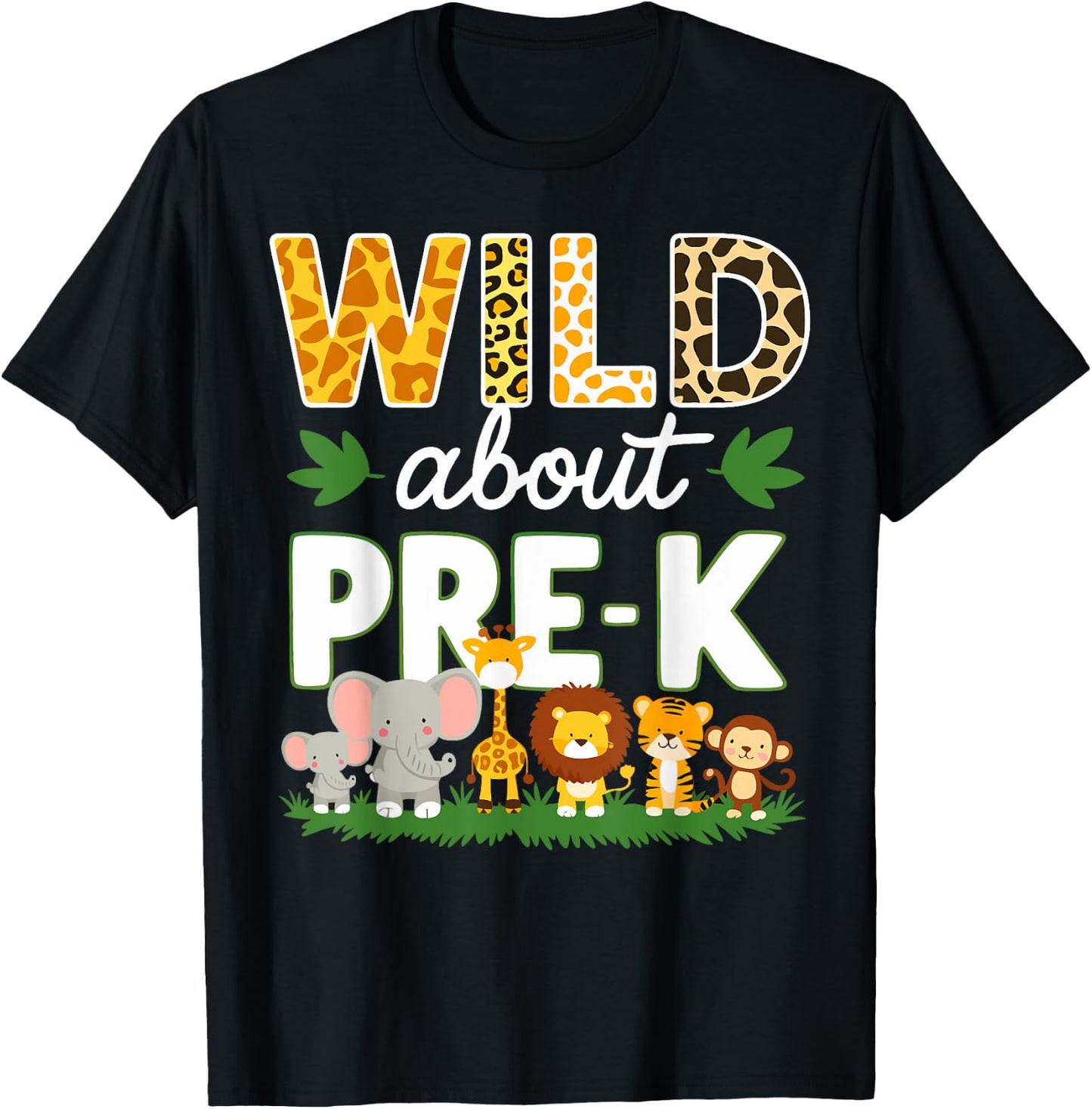 Pre-k Teacher, Kids Back To School Wild About Pre-k T-Shirt - T-Shirt | Black