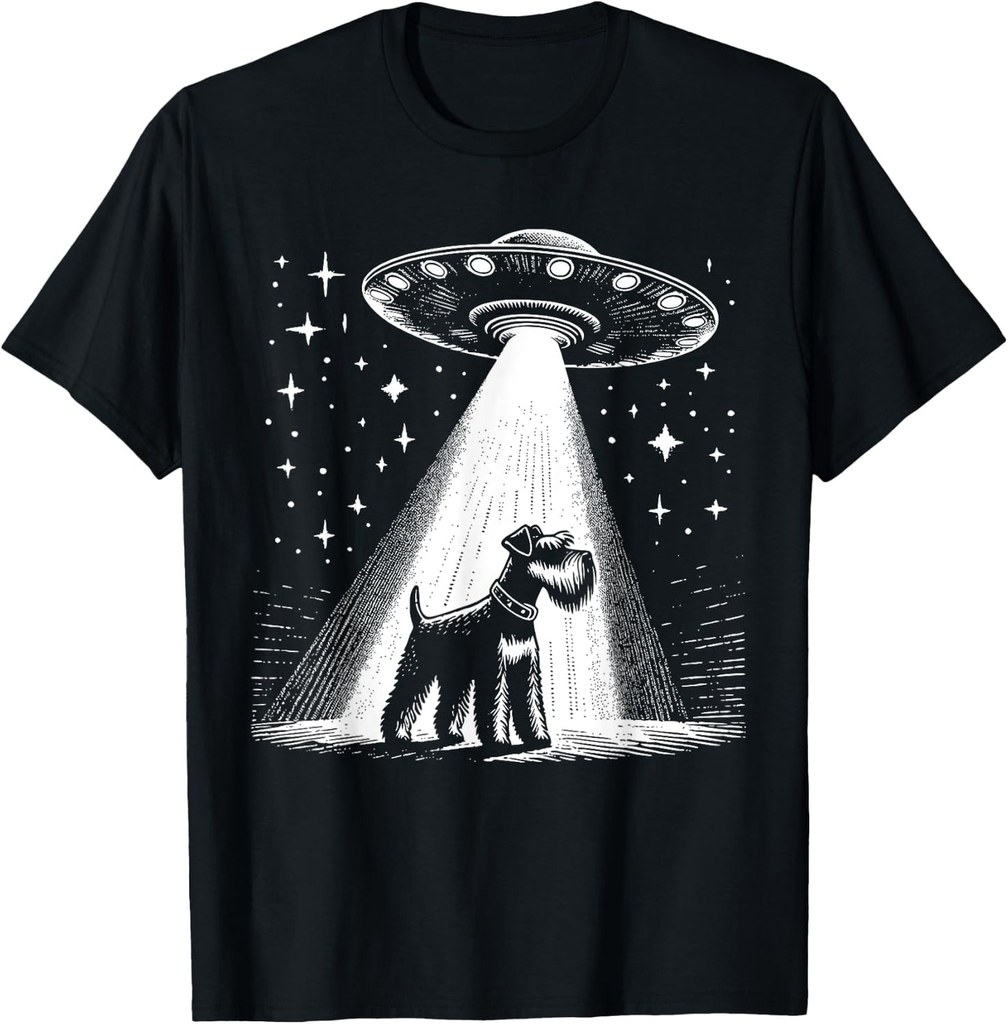 Schnauzer Mom Dad Dog - Funny Alien UFO Women T-Shirt - T-Shirt | Black