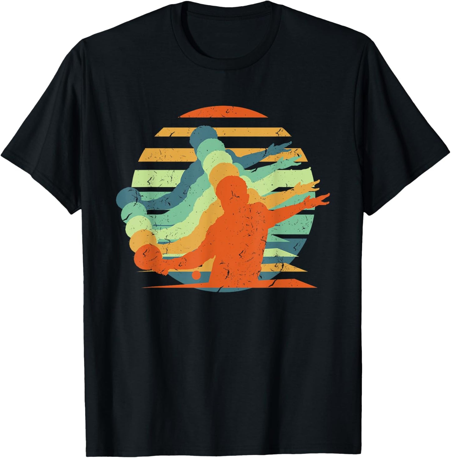 Table Tennis, Ping-Pong, Men Women Kids, Retro, Vintage T-Shirt - T-Shirt | Black