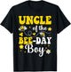 Uncle of The Bee Day Boy Bee Birthday Party Matching Family T-Shirt - T-Shirt | Black