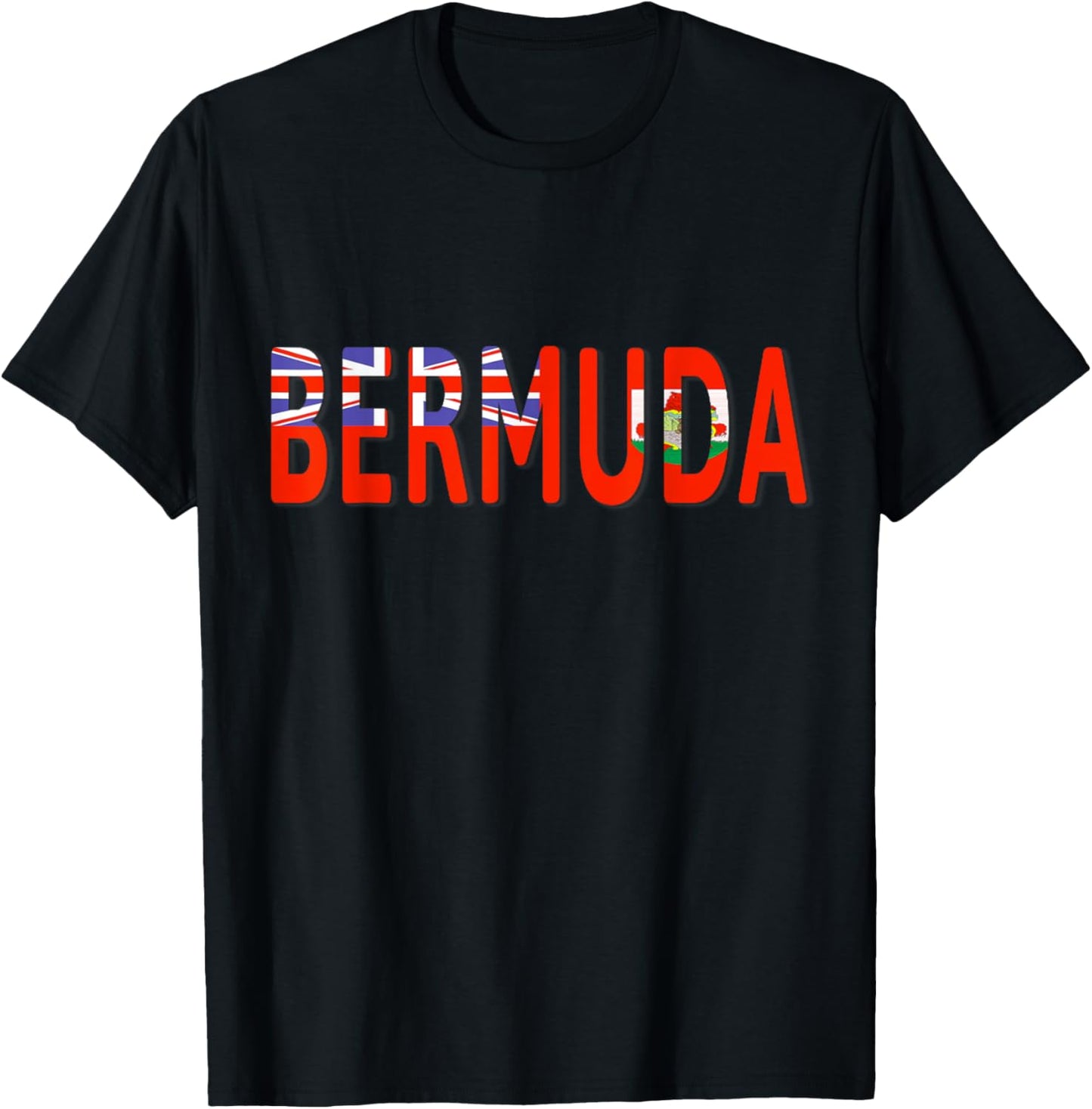 Bermuda Country Flag Colors T-Shirt - T-Shirt | Black