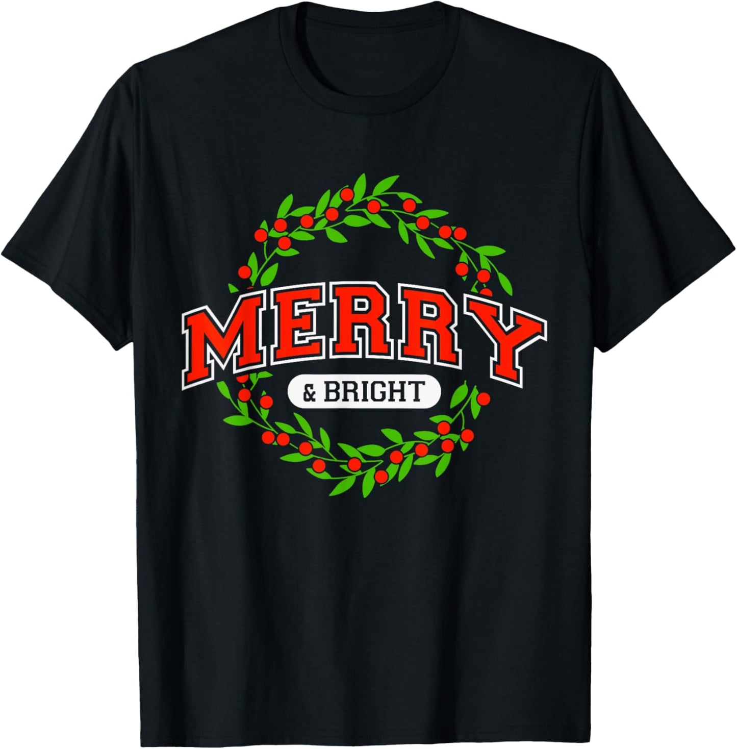 Merry And Christmas Bright Moody And Uptight Matching Couple T-Shirt - T-Shirt | Black