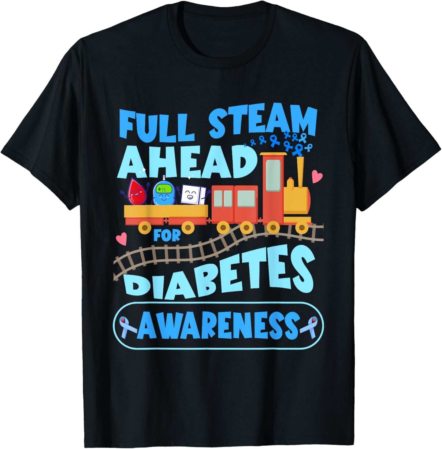Diabetic Kids Toddler Diabetes Awareness T1D Warrior T-Shirt - T-Shirt | Black