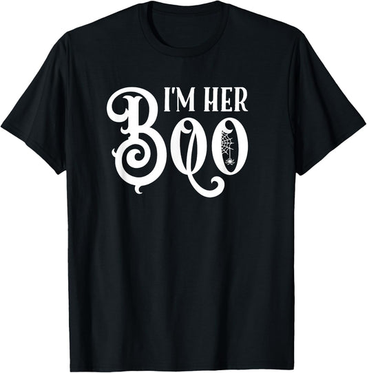 I'm Her Boo Halloween Matching Couples Costume T-Shirt - T-Shirt | Black