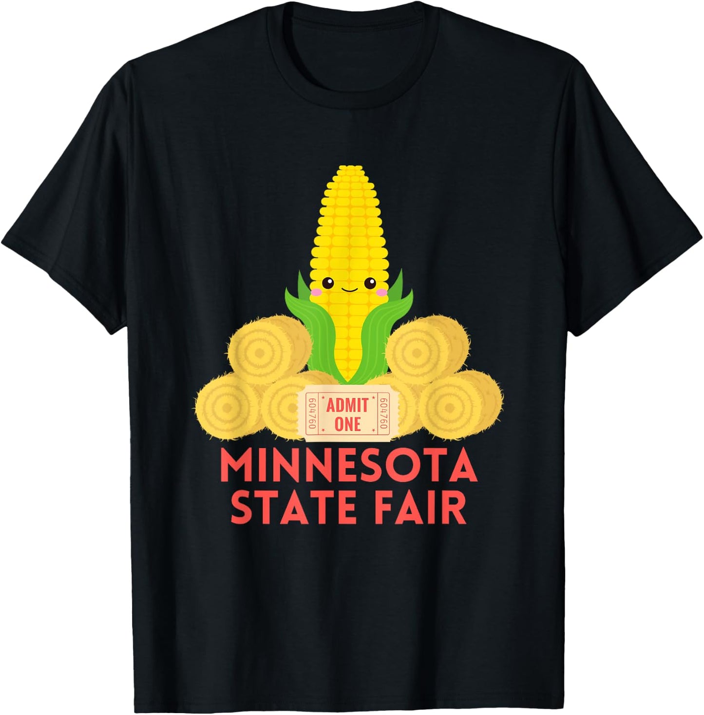 Funny Minnesota State Fair Corn on the Cob T-Shirt - T-Shirt | Black