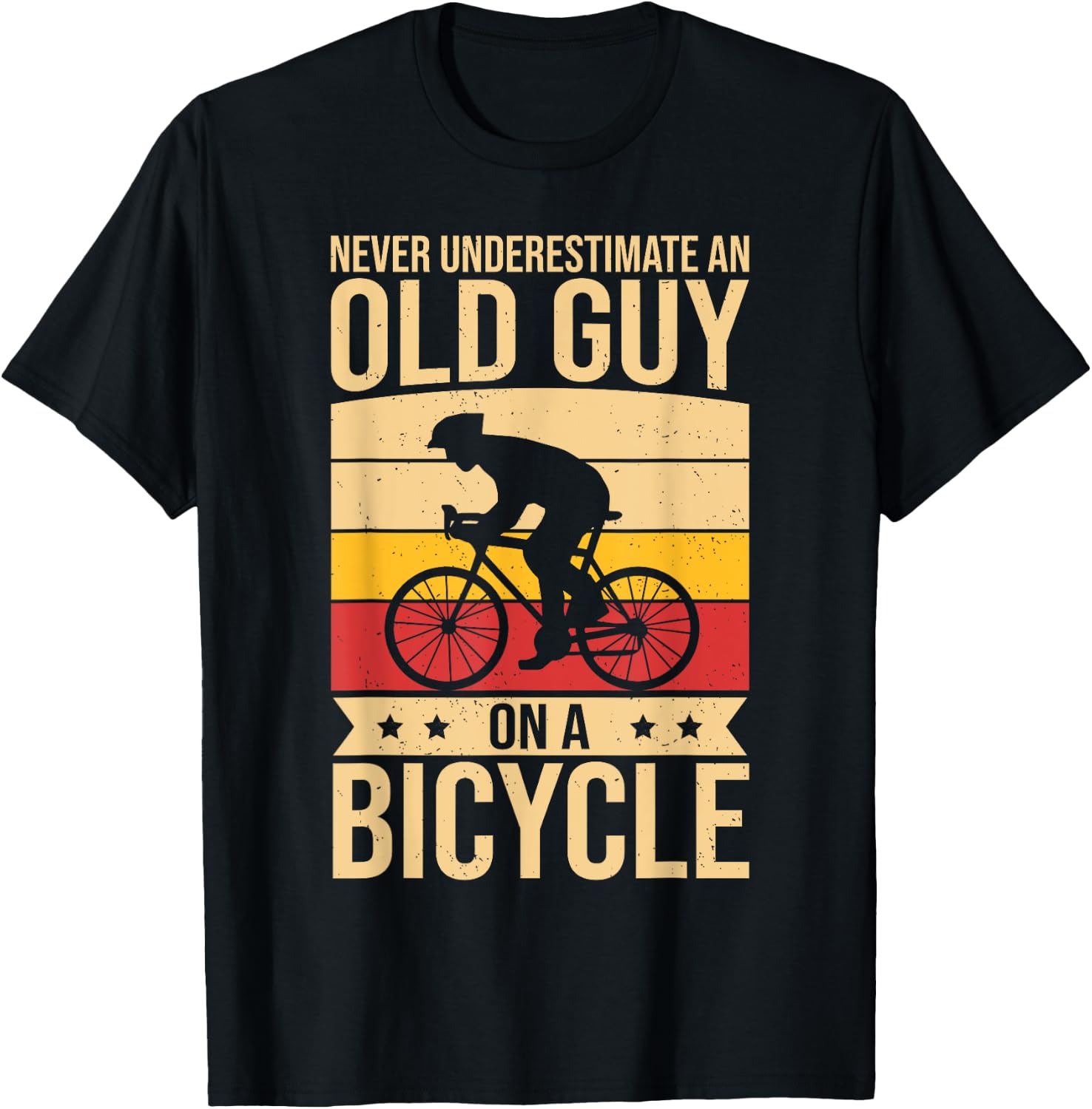 Funny Cycling Men Biking Never Underestimate An Old Biker T-Shirt - T-Shirt | Black