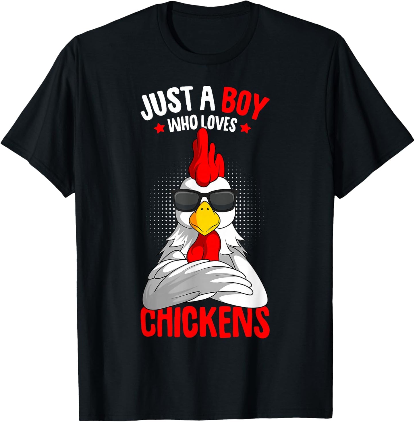 Just a Boy who loves Chickens T-Shirt - T-Shirt | Black