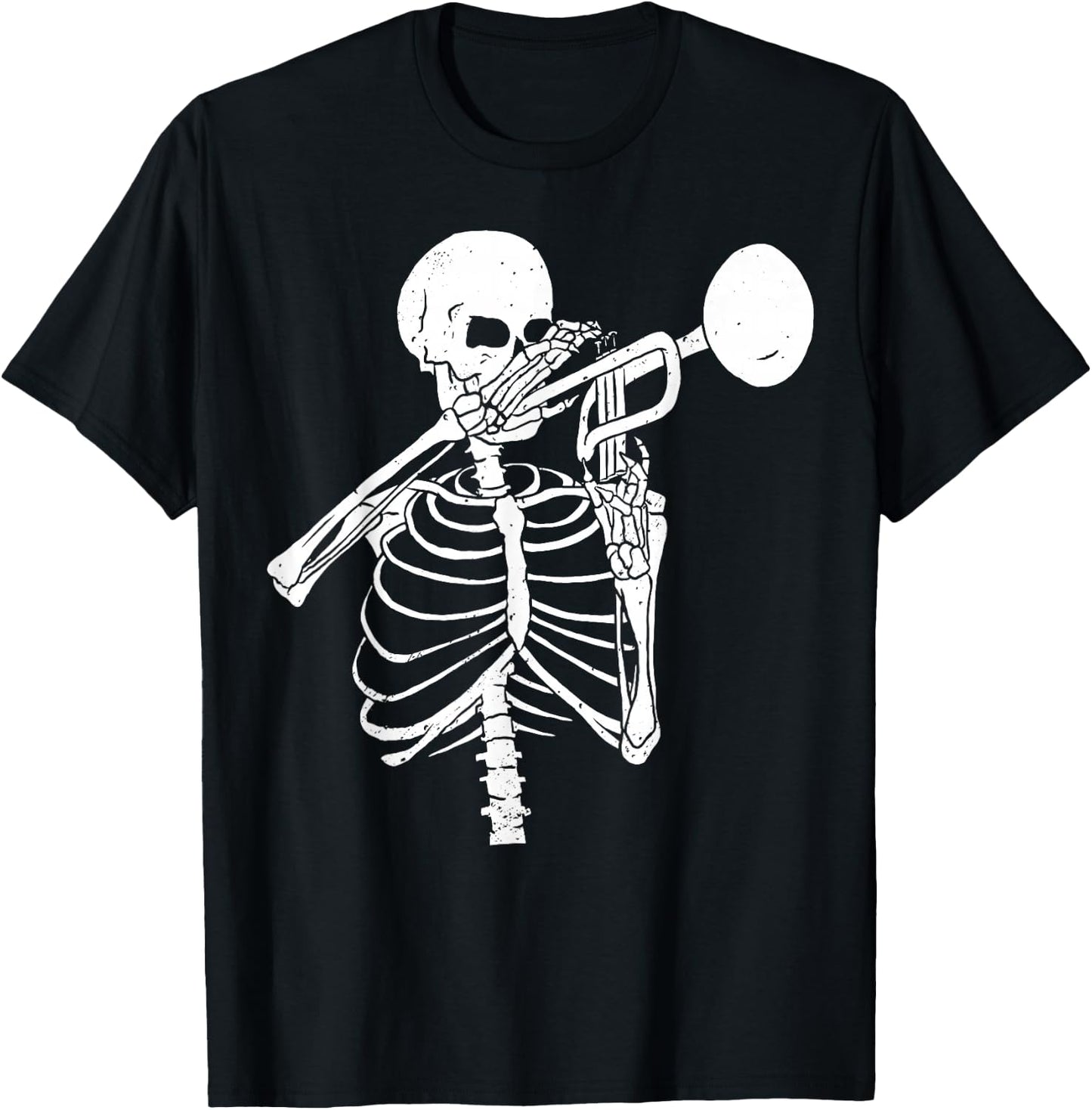 Trumpet Lover Forever - Skeleton Playing Trumpet T-Shirt - T-Shirt | Black