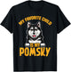 Pomsky Mom Stuffed Animal Pomsky Owner Dog Lover Pomsky T-Shirt - T-Shirt | Black