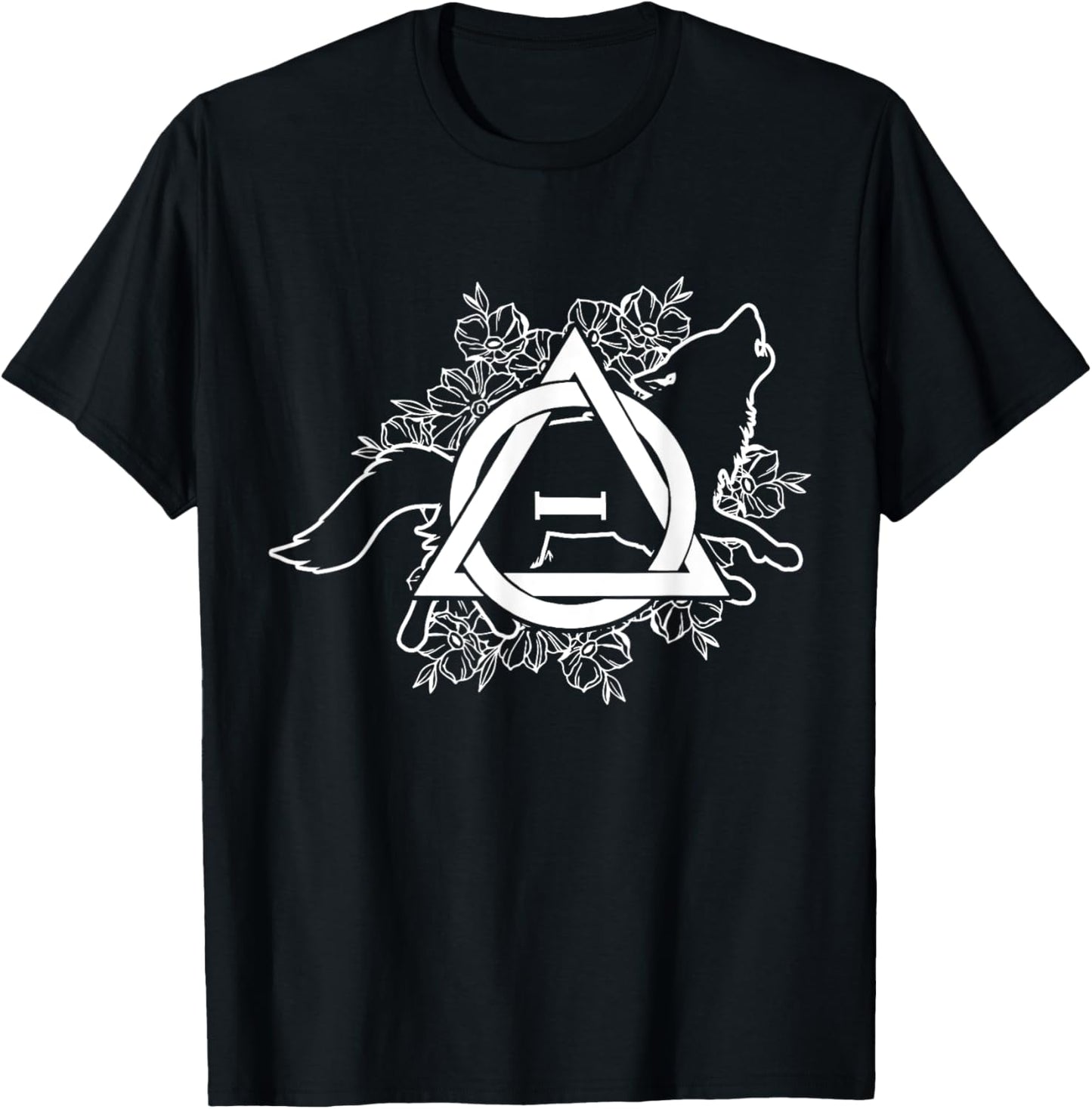 Therian Theta Delta Wolf Hound Fox Dog Furry Otherkin Men Women T-Shirt - T-Shirt | Black
