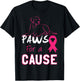 Paws For A Cause Breast Cancer Support Men Women Kid T-Shirt - T-Shirt | Black