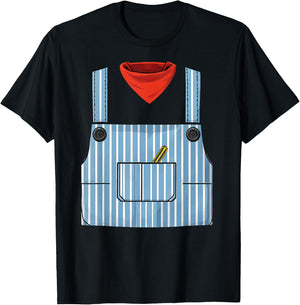 Train Engineer Conductor Halloween Costume T-Shirt - T-Shirt | Black